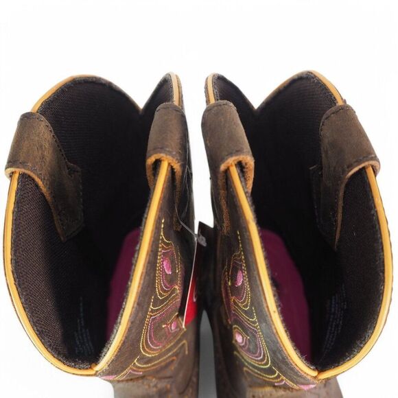 Justin Gemma 8" Round Toe Western Cowboy Boots Dark Brown GY9526 Women's 7B - Picture 10 of 10